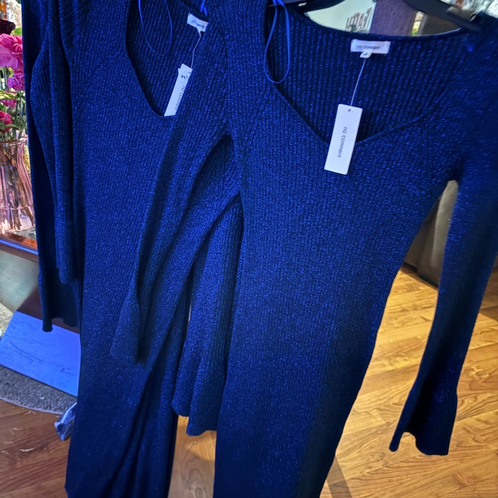 Shimmering Blue Knit Dress